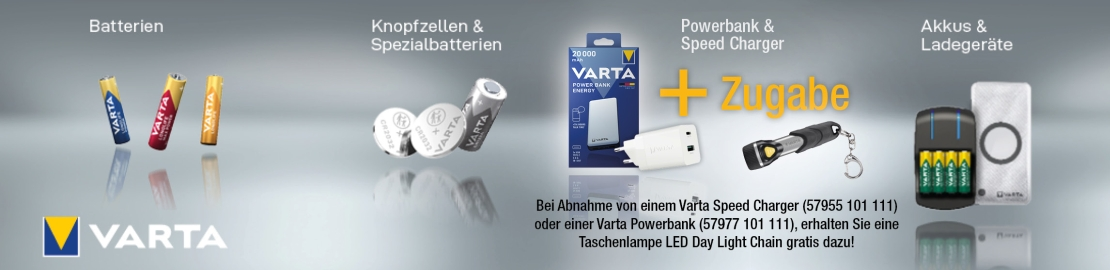 AKT | Februar 2024 - Varta Speed Charger oder Powerbank + gratis Taschenlampe