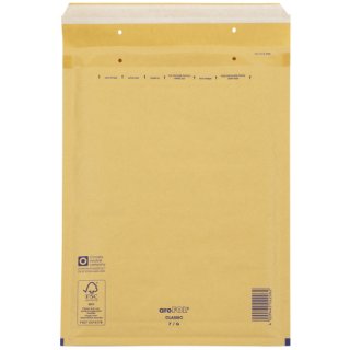Luftpolstertaschen Nr. 7, 230x340 mm, goldgelb/braun, 100 Stück