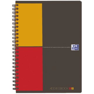International Adressbook - PP-Deckel, schwarz, 2farbige Lineatur, A5+, 72 Blatt