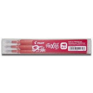 Tintenrollermine für FriXion Clicker - 0,3 mm, rot, 3er Set