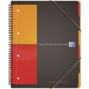 Oxford International Organiserbook - A4+, 5mm kariert, 90 Blatt, 6 Register und Gummizugmappe