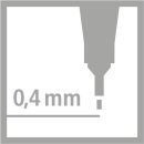 Feinliner point 88 EF 0,4mm hellgelb