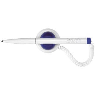 Kugelschreiber Klick-Fix-Pen - M, blau (dokumentenecht), weiß