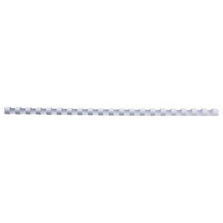 Spiralbinderücken Plastik - A4, 6 mm/25 Blatt, weiß, 100 Stück