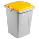 Papierkorb Durabin 90L PP+Deckel grau/gelb