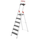 Sicherheitsleiter L100 6 Stufen silber 6 Stufen