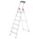 Sicherheitsleiter 6 Stufen silber