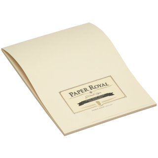 Paper Royal Briefblock-DIN A4, 40 Blatt, chamois, geripptes Feinpapier, veredelt