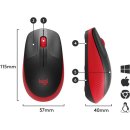 LOGITECH M190 SILENT MAUS KABELLOS ROT