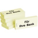 Bedruckte Haftnotizen - Text: F&uuml;r Ihre Bank
