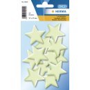 15019 Leuchtsticker Sterne Mini - 12 Stück, fluoreszierend