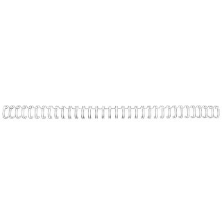 Drahtbinderücken - A4, Nr.4, 6 mm/55 Blatt, 100 Stück, silber
