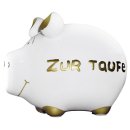 Spardose Schwein "Zur Taufe" - Keramik, klein