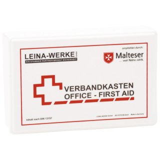 Betriebsverbandkasten Office-First Aid - inkl. Wandhalterung - Kunststoff