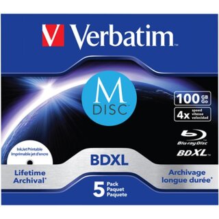 VERBATIM BD-R 100GB 4x (5) JC WORM