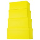 Geschenkkarton - 4 tlg., hoch, gelb