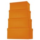 Geschenkkarton - 4 tlg., hoch, orange