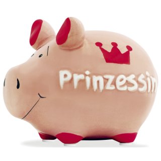 Spardose Schwein "Prinzessin" - Keramik, klein