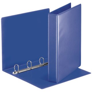 Ringbuch Präsentation, mit Taschen, A4, PP, 4 Ringe, 30 mm, blau