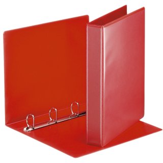 Ringbuch Präsentation, mit Taschen, A4, PP, 4 Ringe, 30 mm, rot