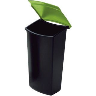 Abfalleinsatz MONDO mit Deckel, 3 Liter, schwarz-grün