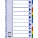 Register - blanko, A4, PP, 10-teilig + Deckblatt, farbig