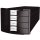 Schubladenbox IMPULS - A4/C4, 4 geschlossene Schubladen, schwarz