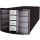 Schubladenbox IMPULS-A4/C4, 4 geschlossene Schubladen, schwarz/transluzent-klar