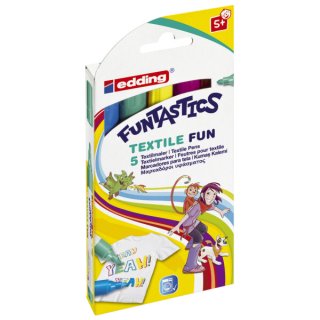 Textilmarker Fun Set Funtastics - 2-3 mm, 5 Farben