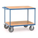 Tischwagen bis 500 kg, mit 2 Böden aus Holz 850 x 500 mm FETRA 2400