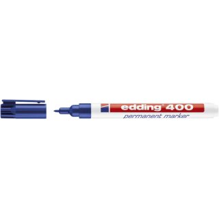 edding 400 Permanentmarker - nachfüllbar, 1 mm, blau