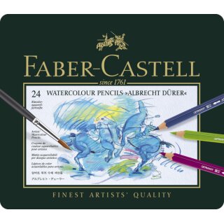 Künstler-Aquarellstift ALBRECHT DÜRER®,24 Farben sortiert im Metalletui