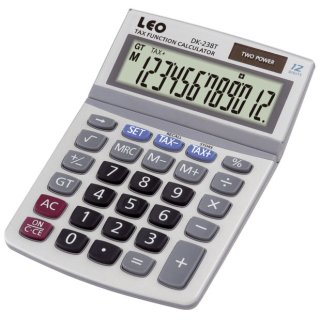 Tischrechner LEO DK-238T, weiß, 12-stellig