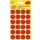 3004 Markierungspunkte - &Oslash; 18 mm, 4 Blatt/96 Etiketten, rot