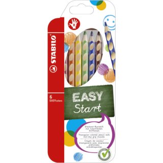 Ergonomischer Buntstift EASYcolors - Klappetui mit 6 Stiften, Rechts