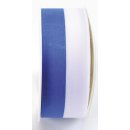 Zier Acetatband - 25 mm x 25 m, blau/weiß