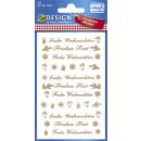 Avery Zweckform® Z-Design 52391, Weihnachtssticker, Schriftzug: "Frohe Weihnachten", 2 Bogen/44 Sticker