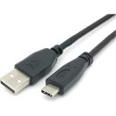 USB 2.0 Type-A to C, M/M, 2.0m, Black