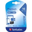 VERBATIM PREMIUM MICRO SDHC KARTE 16GB