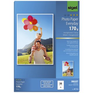 Inkjet Fotopapier Everyday - A4, hochglänzend, 170 g/qm, 50 Blatt