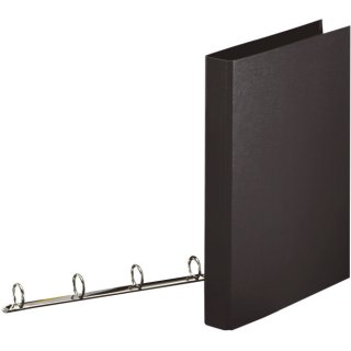 Esselte Ringbuch, A4, PP, 4 Ringe, 25 mm, schwarz