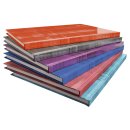 Notizbuch - A4, 96Blatt, kariert, farbig sortiert