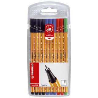 Fineliner point 88® - Etui, mit 10 Stiften