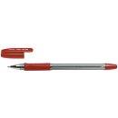 Kugelschreiber M, gummierte Griffzone, 0,4 mm, rot,...
