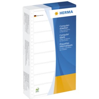 HERMA Computer-Etiketten, endlos 1-bahnig, Nadeldrucker, 147,32 x 99,20 mm, 1000 St.