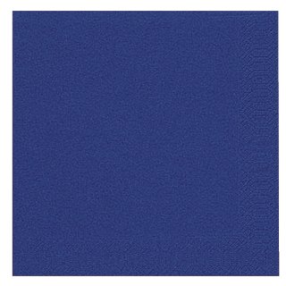 Dinner-Servietten 3lagig Tissue Uni dunkelblau, 40 x 40 cm, 20 Stück