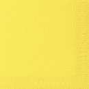 Dinner-Servietten 3lagig Tissue Uni gelb, 40 x 40 cm, 20...
