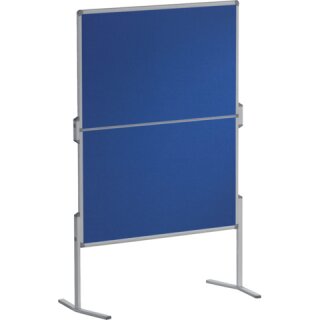 Moderatorentafel Pro 120x150cm blau klappbar Filz