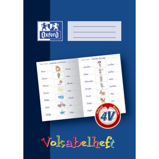 Lernsysteme Vokabelheft LIN4V - A4, 16 Blatt, 4V (3-spaltig zum Malen)