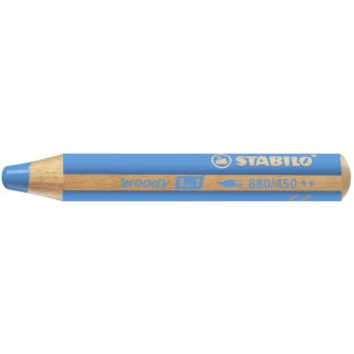 Multitalent-Stift woody 3 in 1, cyanblau